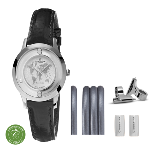 Collect ur 334SWBL-WORLDK + Gunmetal Watch Cord set - Christina Jewelry & Watches